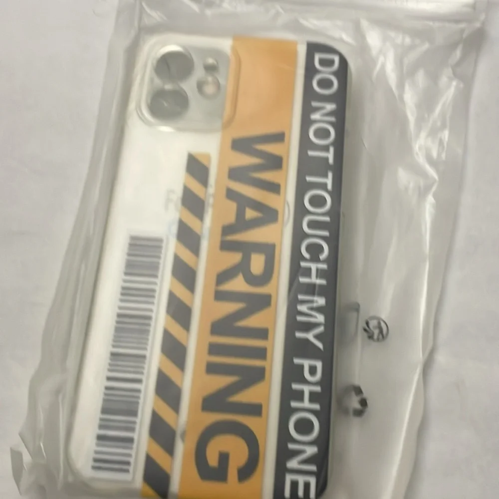 Do Not Touch My Phone warning Pattern Clear Case Compatible With IPhone 12 cover